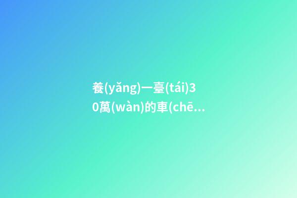 養(yǎng)一臺(tái)30萬(wàn)的車(chē)，每年花費(fèi)多少錢(qián)？